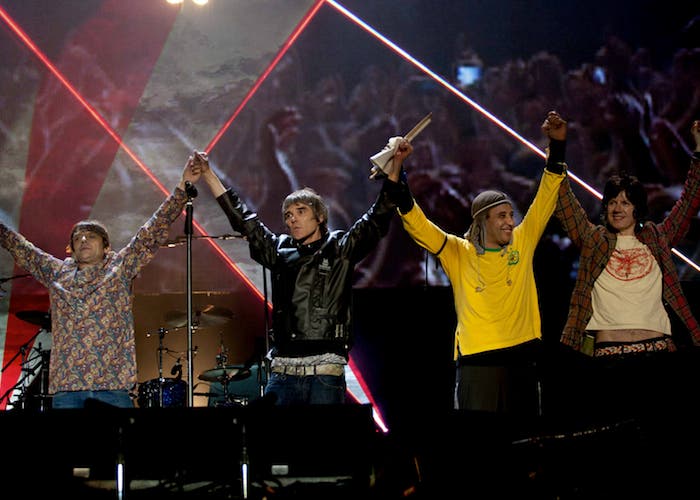 Stones Roses en una actuación de la gira de reunión 2012