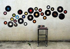 Collage discos de vinilo